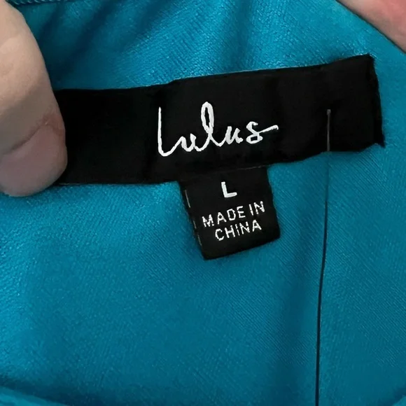 NWT Lulus Exquisite Excellence Turquoise Satin Strapless Maxi Dress - Picture 9 of 11